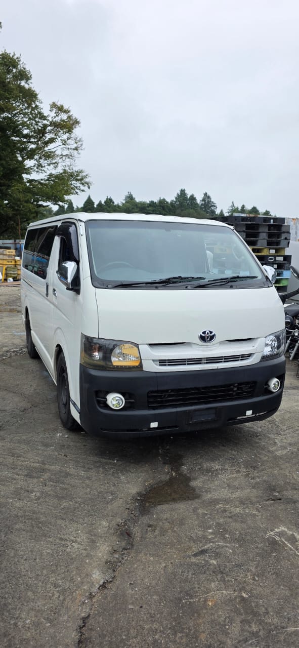 Toyota Hiace white bus